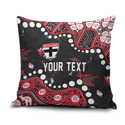 Personalized St Kilda Saints Pillow Cover Aboriginal Pattern with Graffiti Style