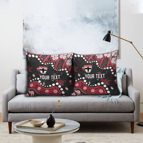 Personalized St Kilda Saints Pillow Cover Aboriginal Pattern with Graffiti Style