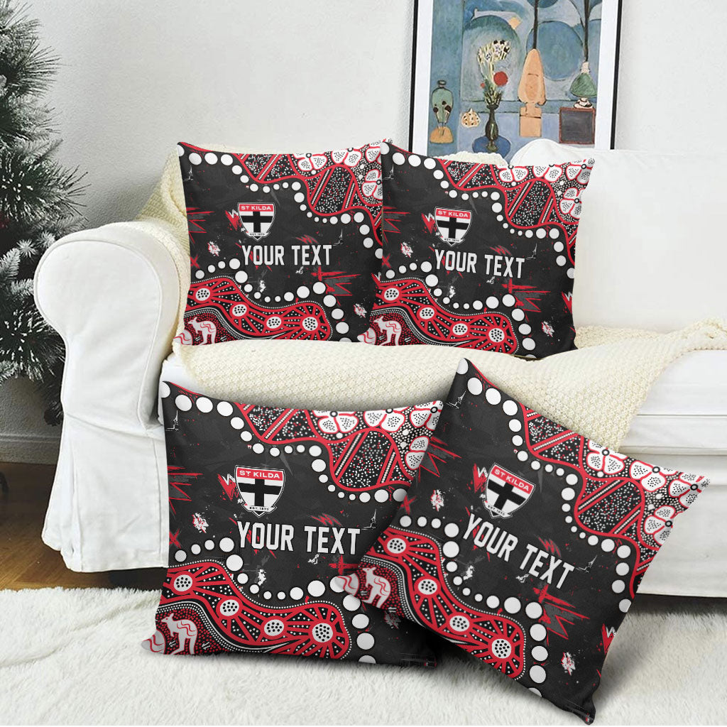 Personalized St Kilda Saints Pillow Cover Aboriginal Pattern with Graffiti Style