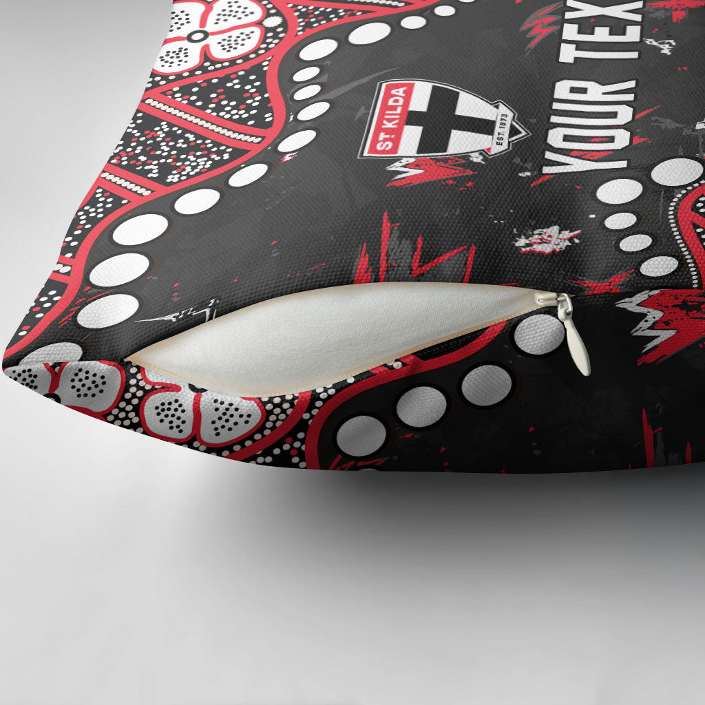 Personalized St Kilda Saints Pillow Cover Aboriginal Pattern with Graffiti Style
