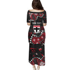 Personalized St Kilda Saints Puletasi Aboriginal Pattern with Graffiti Style