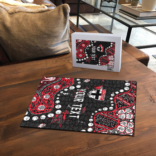 Personalized St Kilda Saints Puzzle Aboriginal Pattern with Graffiti Style