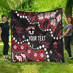 Personalized St Kilda Saints Quilt Aboriginal Pattern with Graffiti Style