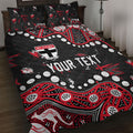 Personalized St Kilda Saints Quilt Bed Set Aboriginal Pattern with Graffiti Style