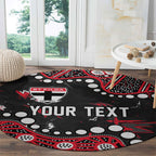 Personalized St Kilda Saints Round Carpet Aboriginal Pattern with Graffiti Style