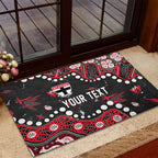 Personalized St Kilda Saints Rubber Doormat Aboriginal Pattern with Graffiti Style