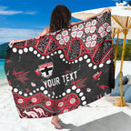 Personalized St Kilda Saints Sarong Aboriginal Pattern with Graffiti Style