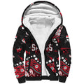 Personalized St Kilda Saints Sherpa Hoodie Aboriginal Pattern with Graffiti Style