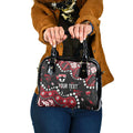 Personalized St Kilda Saints Shoulder Handbag Aboriginal Pattern with Graffiti Style