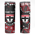 Personalized St Kilda Saints Skinny Tumbler Aboriginal Pattern with Graffiti Style