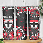 Personalized St Kilda Saints Skinny Tumbler Aboriginal Pattern with Graffiti Style