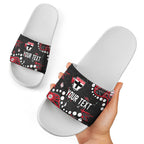 Personalized St Kilda Saints Slide Sandals Aboriginal Pattern with Graffiti Style