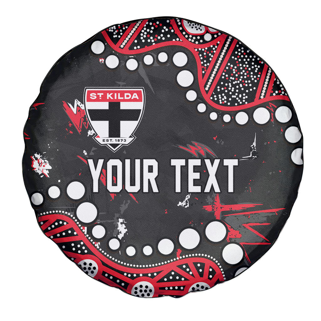 Personalized St Kilda Saints Spare Tire Cover Aboriginal Pattern with Graffiti Style