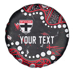 Personalized St Kilda Saints Spare Tire Cover Aboriginal Pattern with Graffiti Style