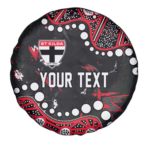 Personalized St Kilda Saints Spare Tire Cover Aboriginal Pattern with Graffiti Style