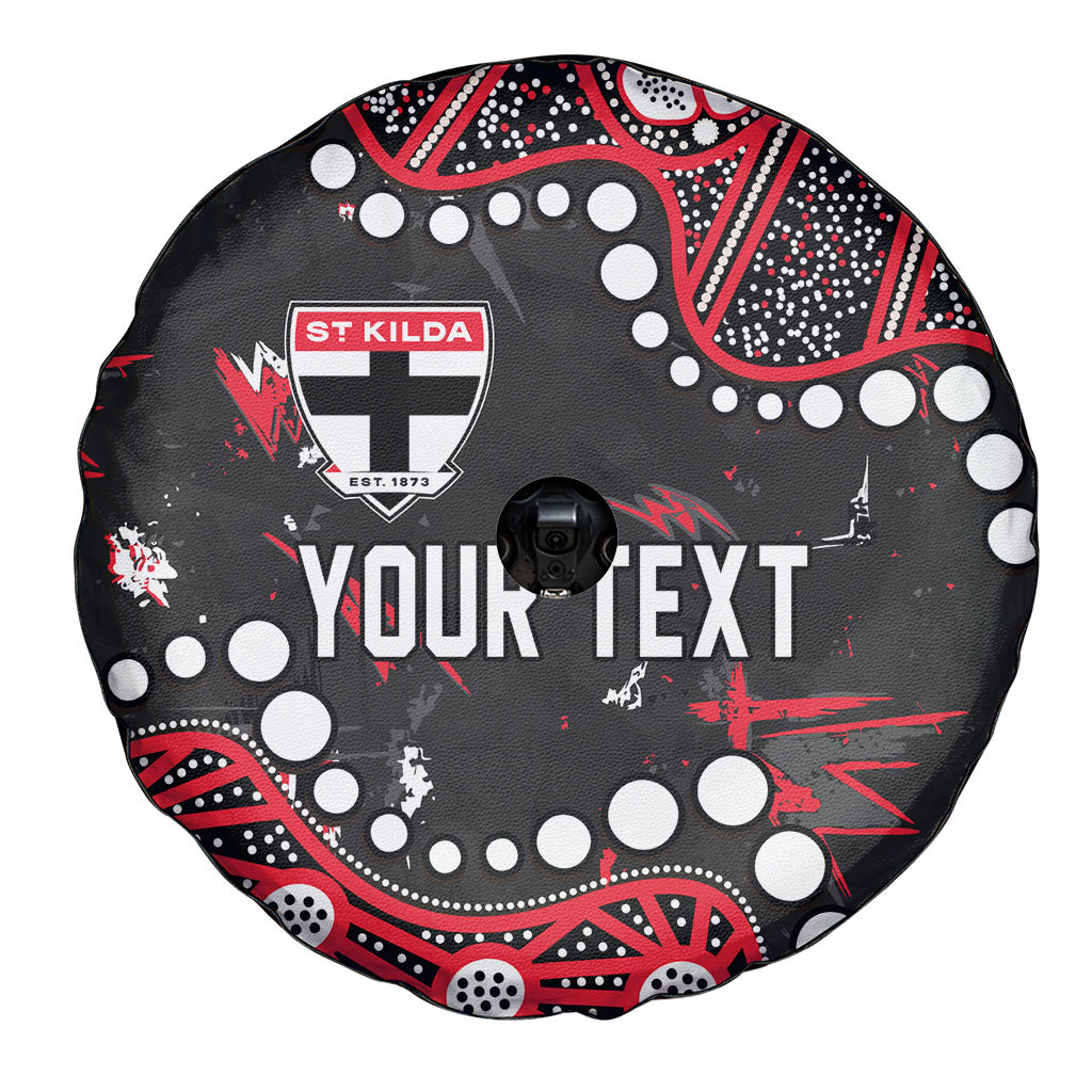 Personalized St Kilda Saints Spare Tire Cover Aboriginal Pattern with Graffiti Style