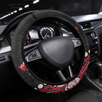 St Kilda Saints Steering Wheel Cover Aboriginal Pattern with Graffiti Style