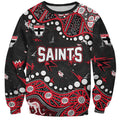 Personalized St Kilda Saints Sweatshirt Aboriginal Pattern with Graffiti Style