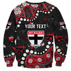 Personalized St Kilda Saints Sweatshirt Aboriginal Pattern with Graffiti Style