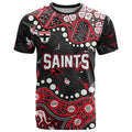 Personalized St Kilda Saints T Shirt Aboriginal Pattern with Graffiti Style