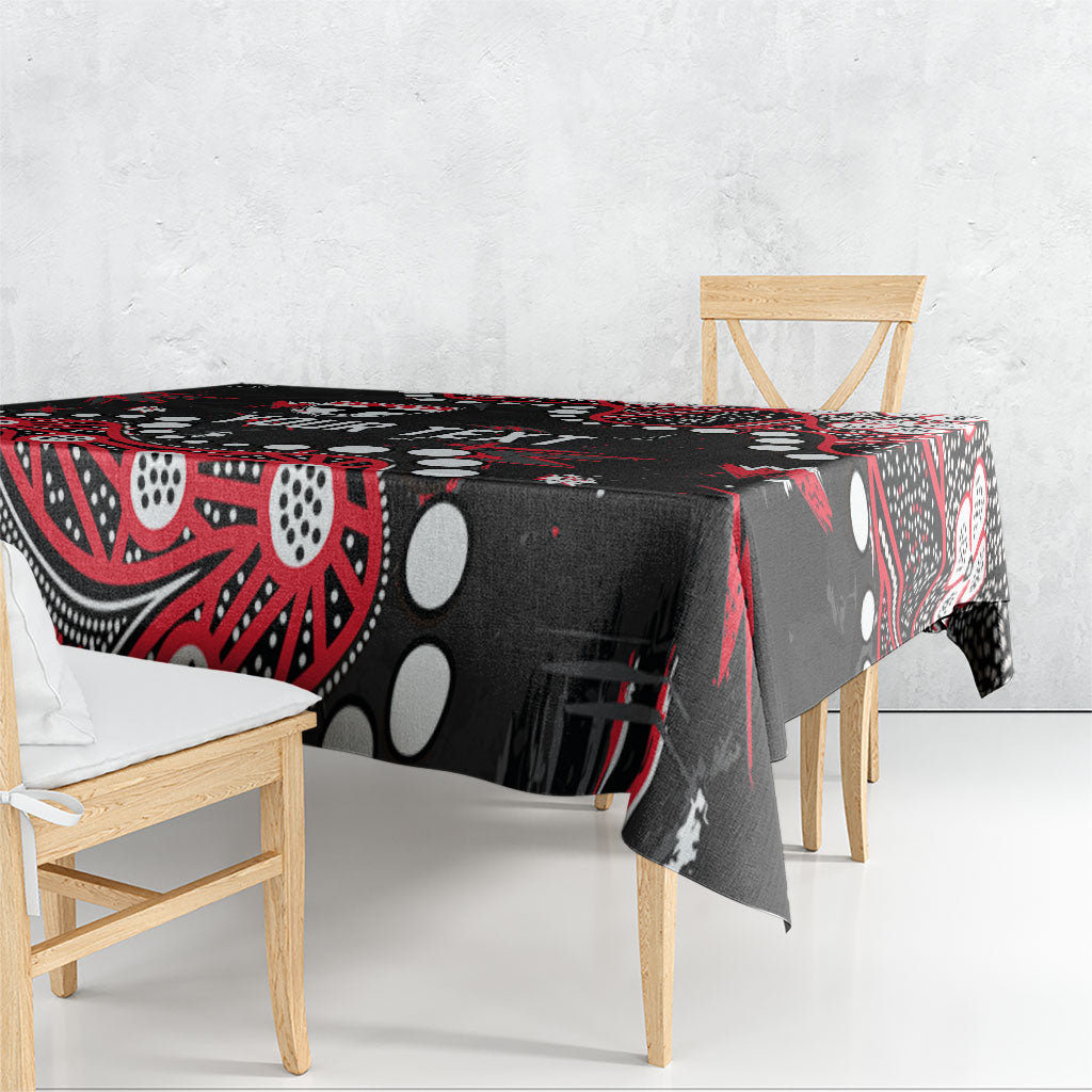 Personalized St Kilda Saints Tablecloth Aboriginal Pattern with Graffiti Style