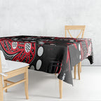 Personalized St Kilda Saints Tablecloth Aboriginal Pattern with Graffiti Style