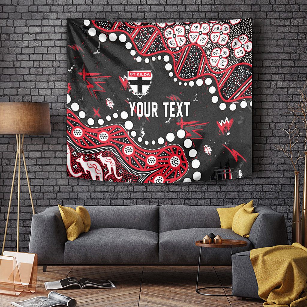 Personalized St Kilda Saints Tapestry Aboriginal Pattern with Graffiti Style