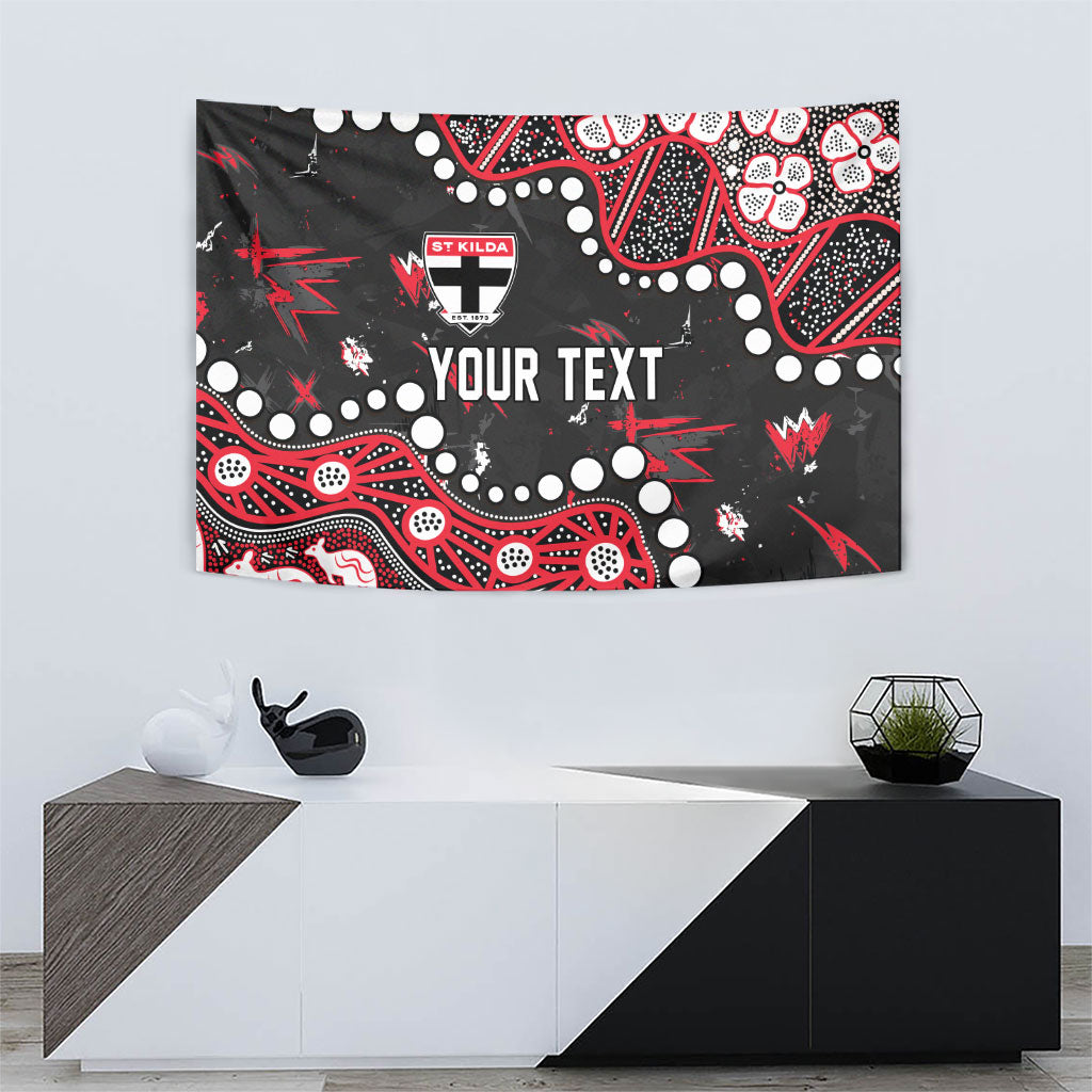 Personalized St Kilda Saints Tapestry Aboriginal Pattern with Graffiti Style