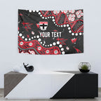 Personalized St Kilda Saints Tapestry Aboriginal Pattern with Graffiti Style