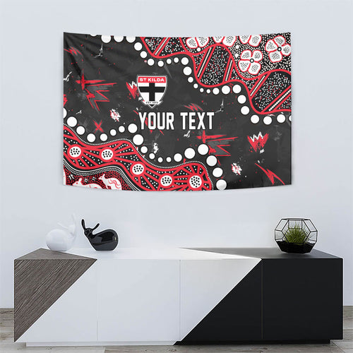 Personalized St Kilda Saints Tapestry Aboriginal Pattern with Graffiti Style