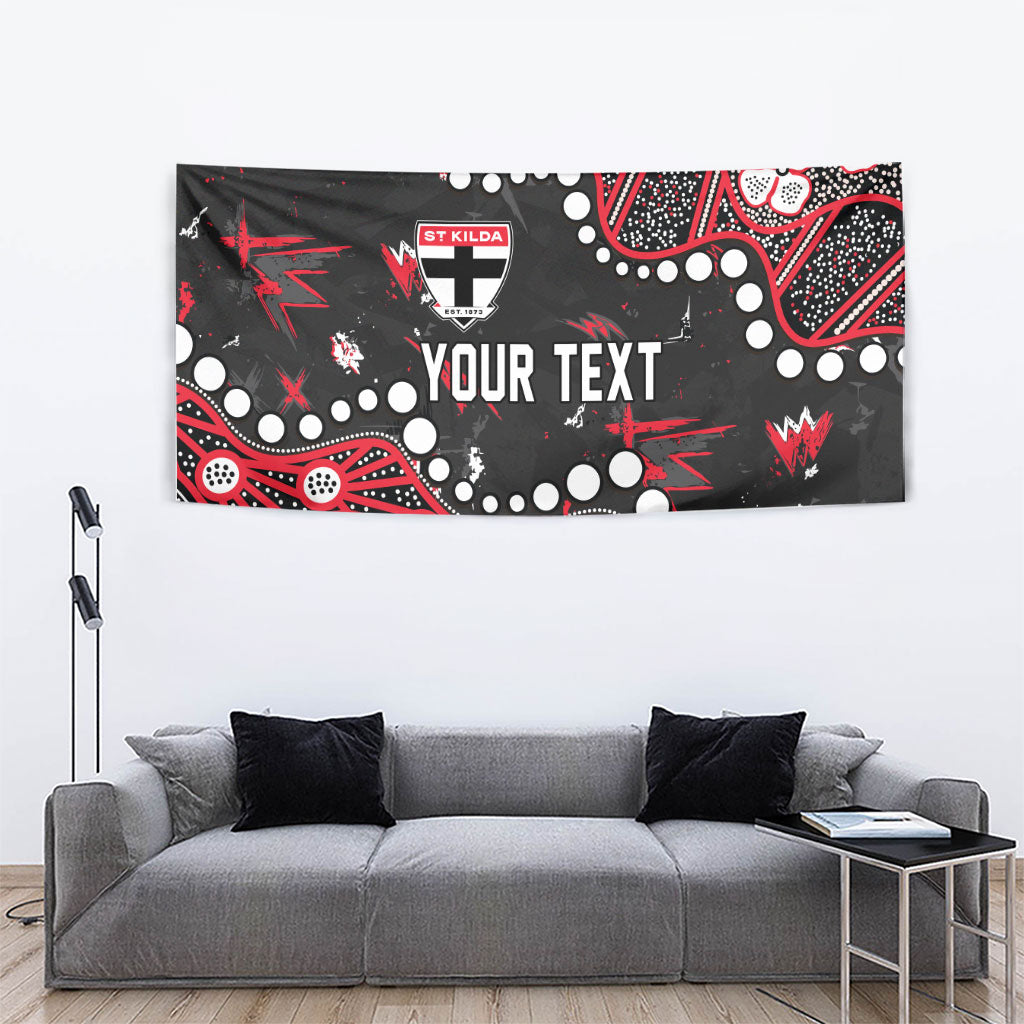 Personalized St Kilda Saints Tapestry Aboriginal Pattern with Graffiti Style