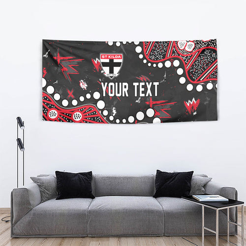 Personalized St Kilda Saints Tapestry Aboriginal Pattern with Graffiti Style