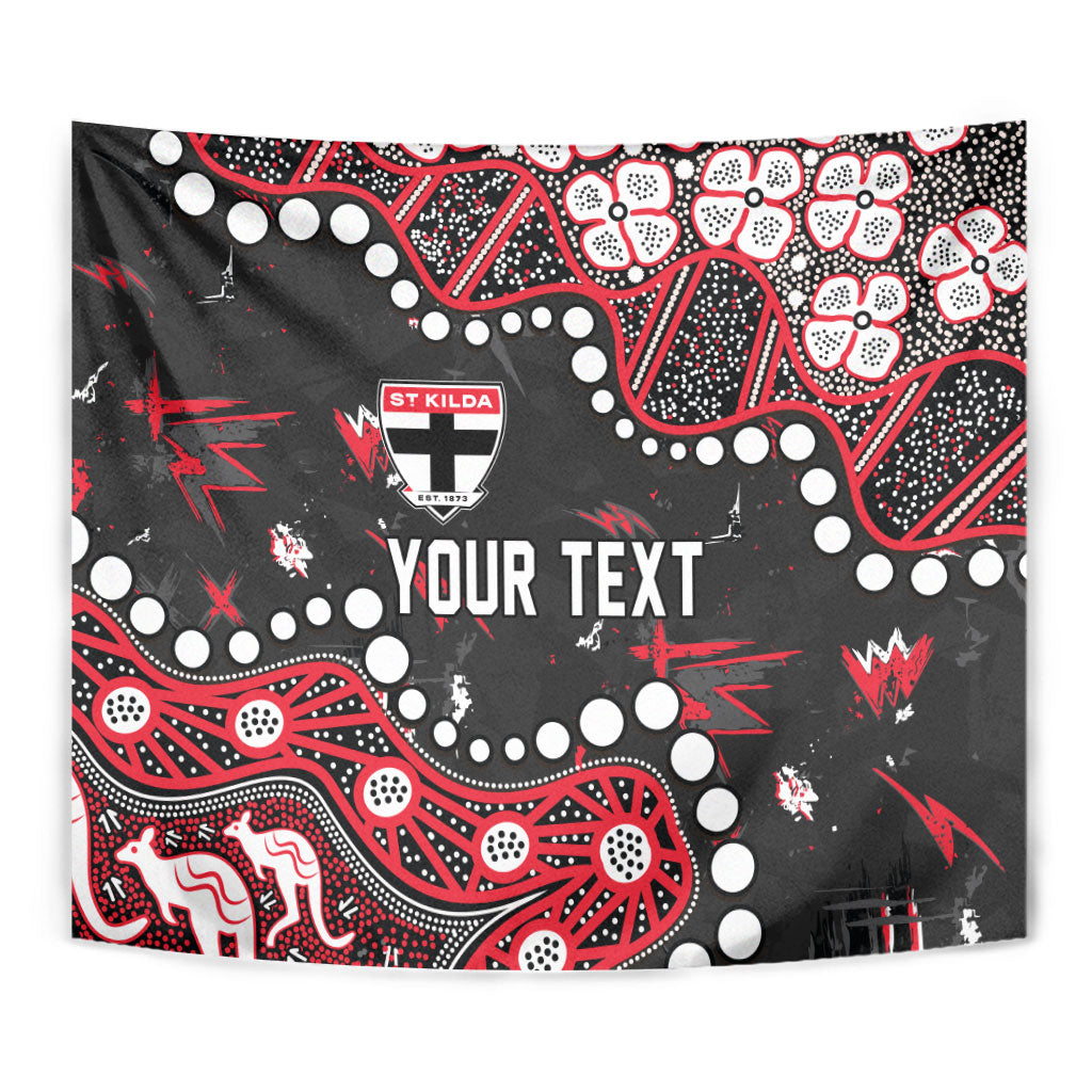 Personalized St Kilda Saints Tapestry Aboriginal Pattern with Graffiti Style