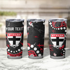 Personalized St Kilda Saints Tumbler Cup Aboriginal Pattern with Graffiti Style
