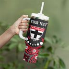 Personalized St Kilda Saints Tumbler With Handle Aboriginal Pattern with Graffiti Style