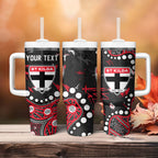 Personalized St Kilda Saints Tumbler With Handle Aboriginal Pattern with Graffiti Style