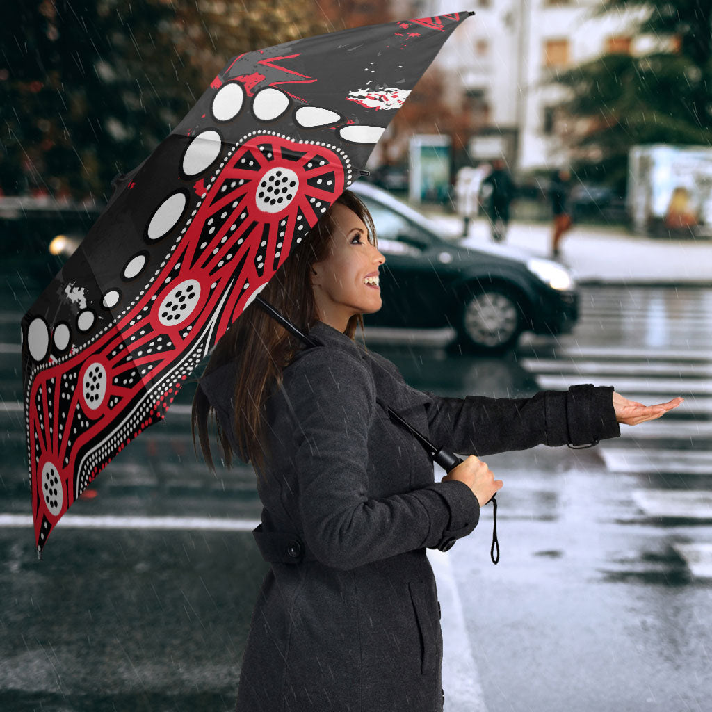 Personalized St Kilda Saints Umbrella Aboriginal Pattern with Graffiti Style