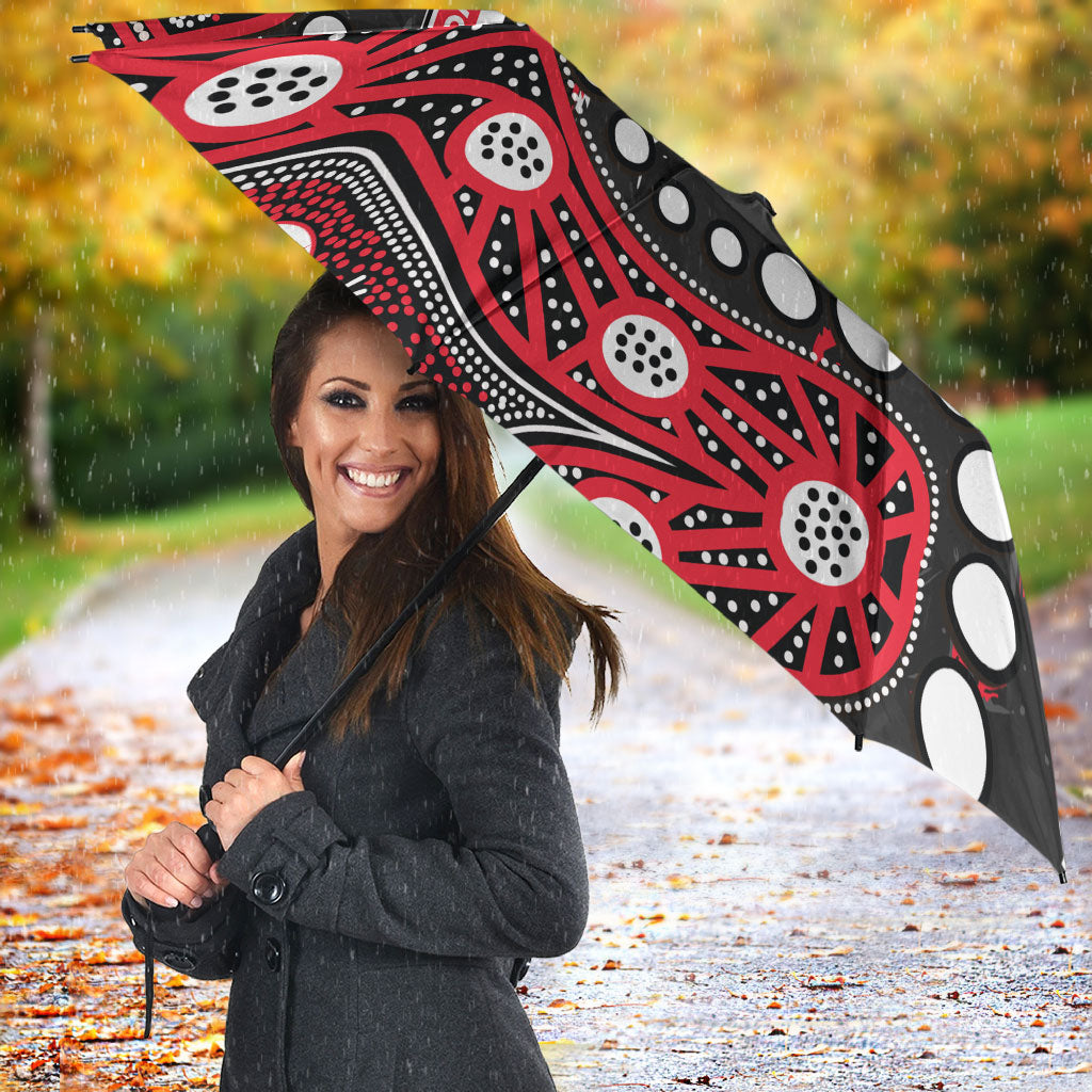 Personalized St Kilda Saints Umbrella Aboriginal Pattern with Graffiti Style