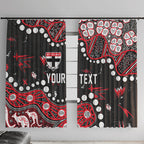 Personalized St Kilda Saints Window Curtain Aboriginal Pattern with Graffiti Style