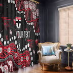 Personalized St Kilda Saints Window Curtain Aboriginal Pattern with Graffiti Style