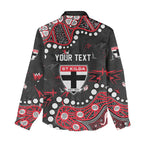 Personalized St Kilda Saints Women Casual Shirt Aboriginal Pattern with Graffiti Style