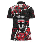 Personalized St Kilda Saints Women Polo Shirt Aboriginal Pattern with Graffiti Style