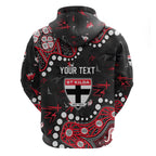 Personalized St Kilda Saints Zip Hoodie Aboriginal Pattern with Graffiti Style
