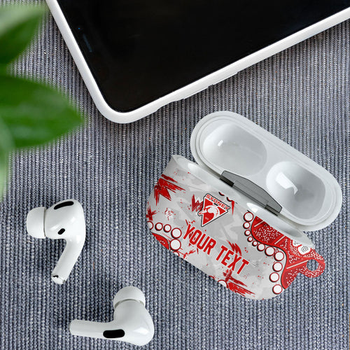 Personalized Sydney Swans AirPods Case Aboriginal Pattern with Graffiti Style