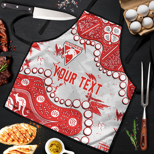Personalized Sydney Swans Apron Aboriginal Pattern with Graffiti Style