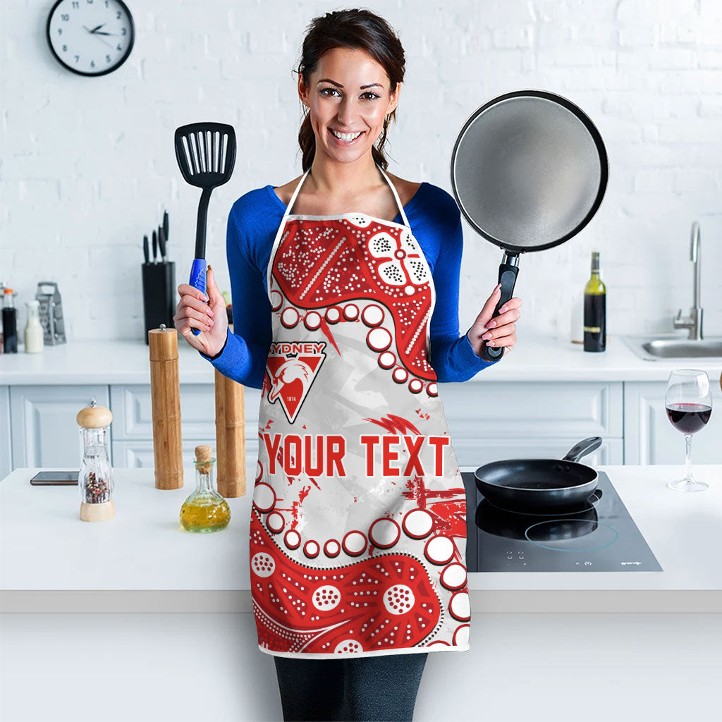 Personalized Sydney Swans Apron Aboriginal Pattern with Graffiti Style