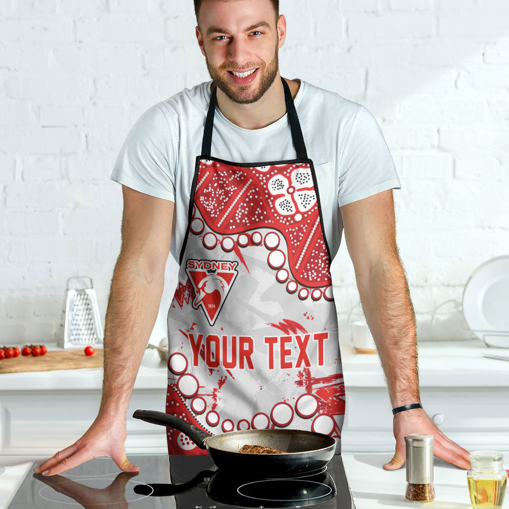 Personalized Sydney Swans Apron Aboriginal Pattern with Graffiti Style