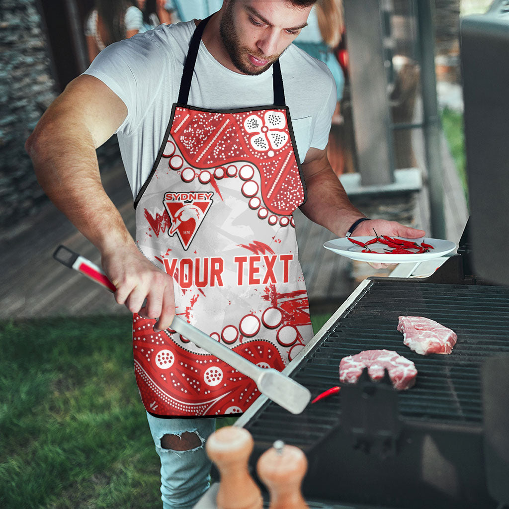 Personalized Sydney Swans Apron Aboriginal Pattern with Graffiti Style