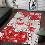Personalized Sydney Swans Area Rug Aboriginal Pattern with Graffiti Style