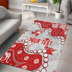 Personalized Sydney Swans Area Rug Aboriginal Pattern with Graffiti Style